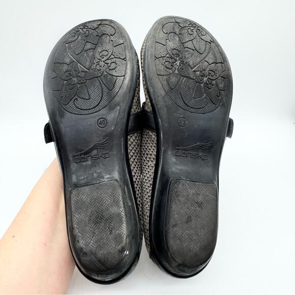 Dansko Orla Mary Jane Buckle Comfort Shoe Grey Snakeskin Size 40 Office Granny - Picture 10 of 13